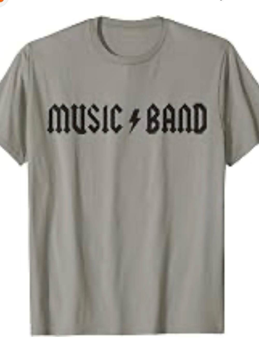 Music Band loose fit women cotton grey shirt